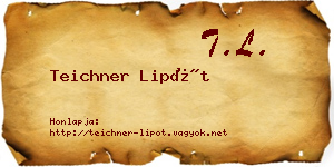 Teichner Lipót névjegykártya